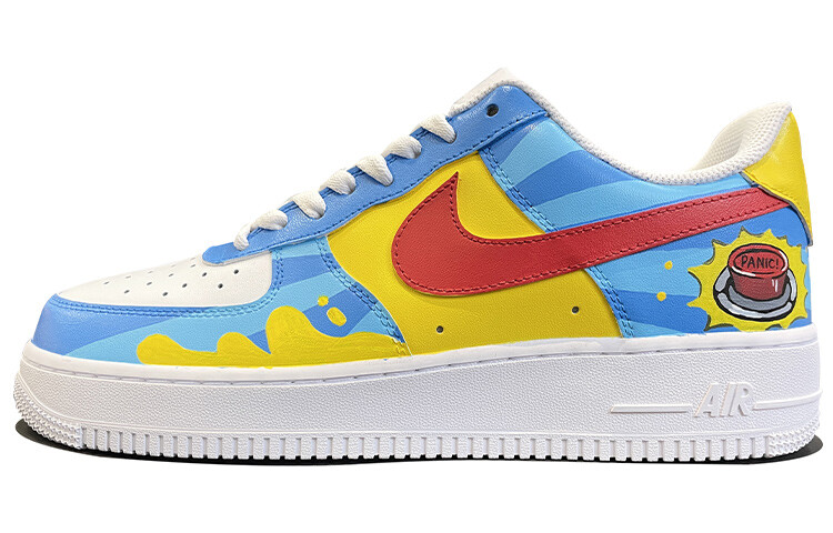 

Кроссовки для скейтбординга Air Force 1 женские с низким верхом, синие/желтые/красные Nike, Красный, Кроссовки для скейтбординга Air Force 1 женские с низким верхом, синие/желтые/красные Nike