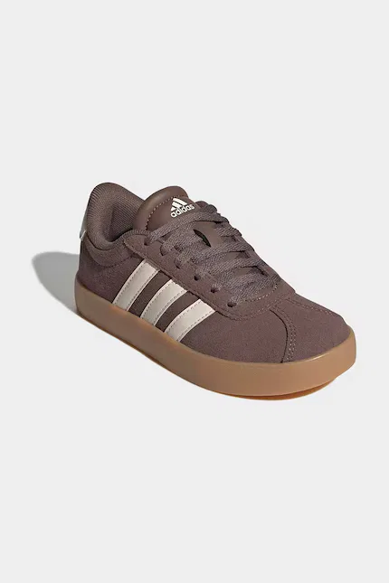 Кроссовки замшевые VL COURT 3.0 Adidas, коричневый — фото 2