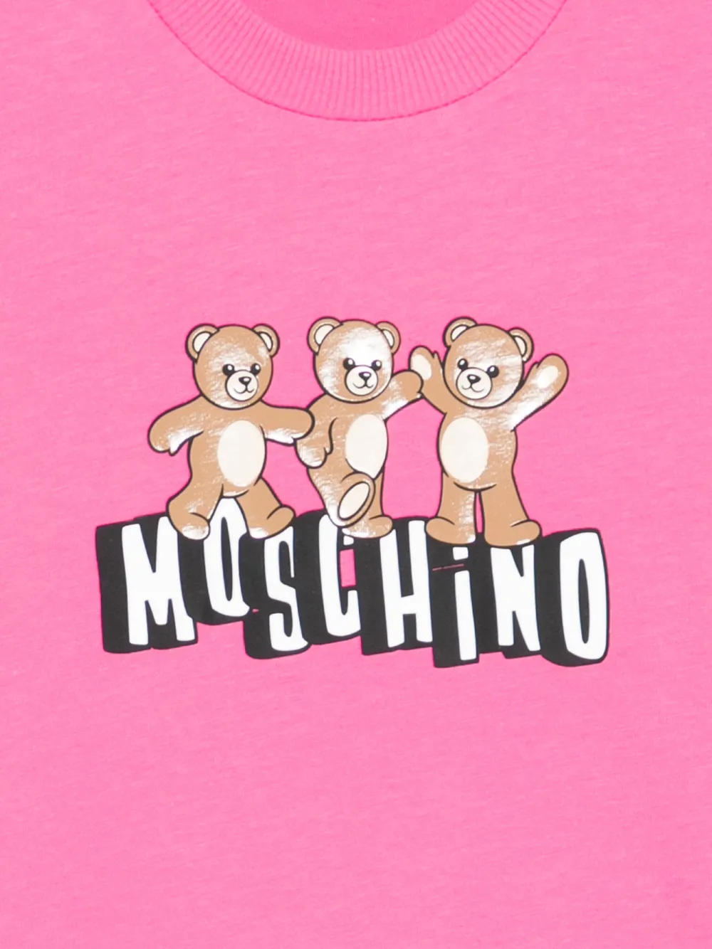 Футболка с логотипом Teddy Moschino Kids, розовый — фото 3
