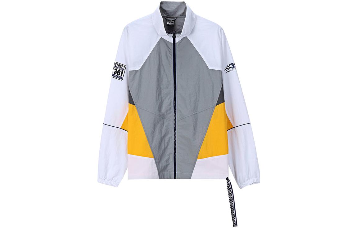 

361° Тренч мужской Raw White/Cyan Brick Gray со стоячим воротником, тонкий Soft Shell