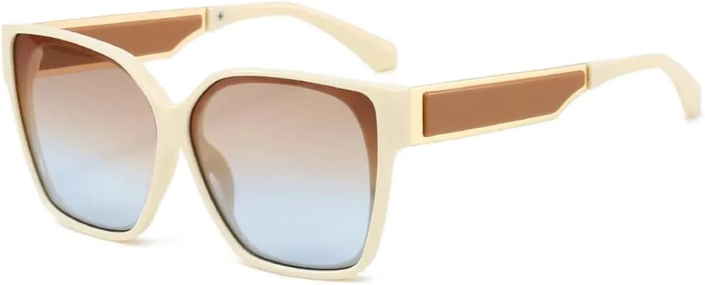 

Модные квадратные солнцезащитные очки для женщин, градиентные солнцезащитные очки UV400, ретро-очки для мужчин, трендовые солнцезащитные очки TVTBBVV, Beige