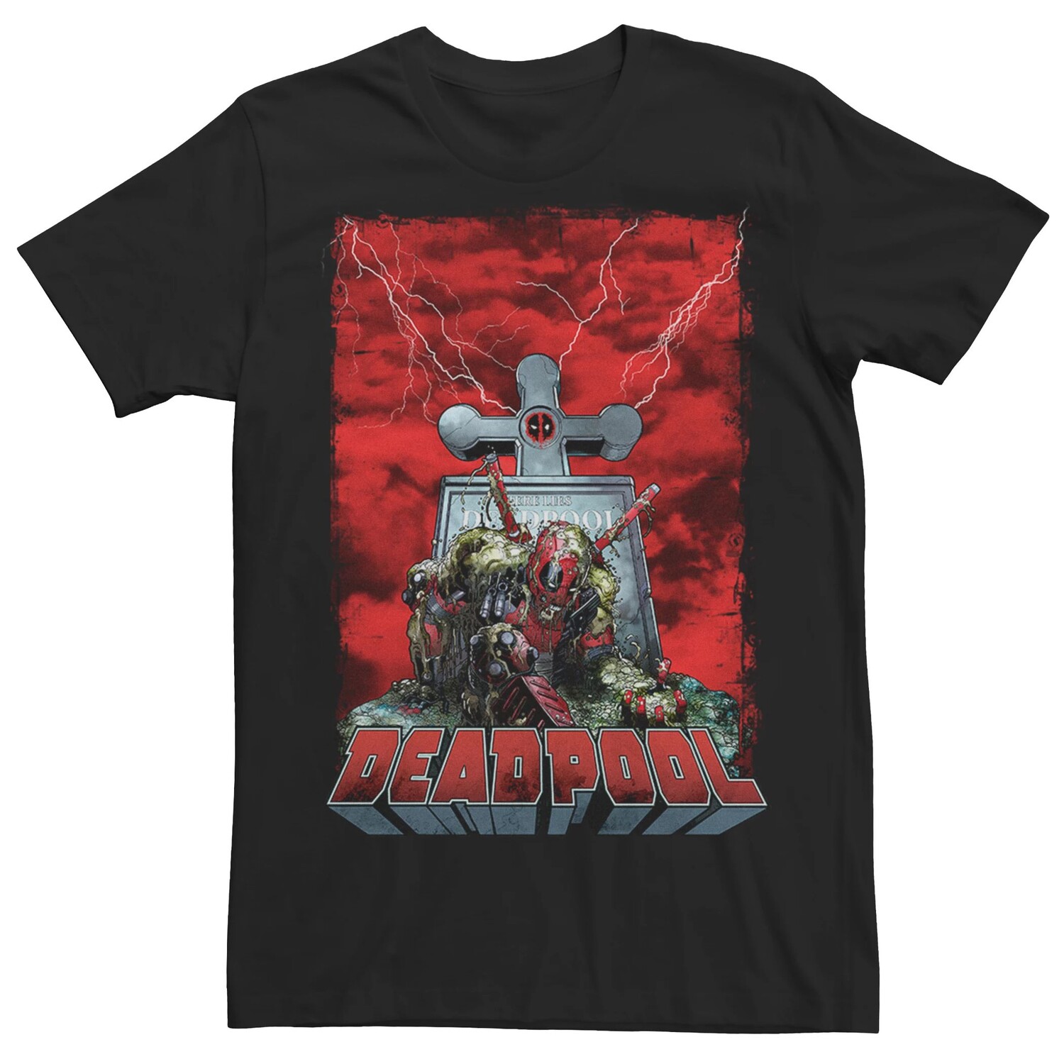 

Мужская футболка Deadpool Grave Licensed Character