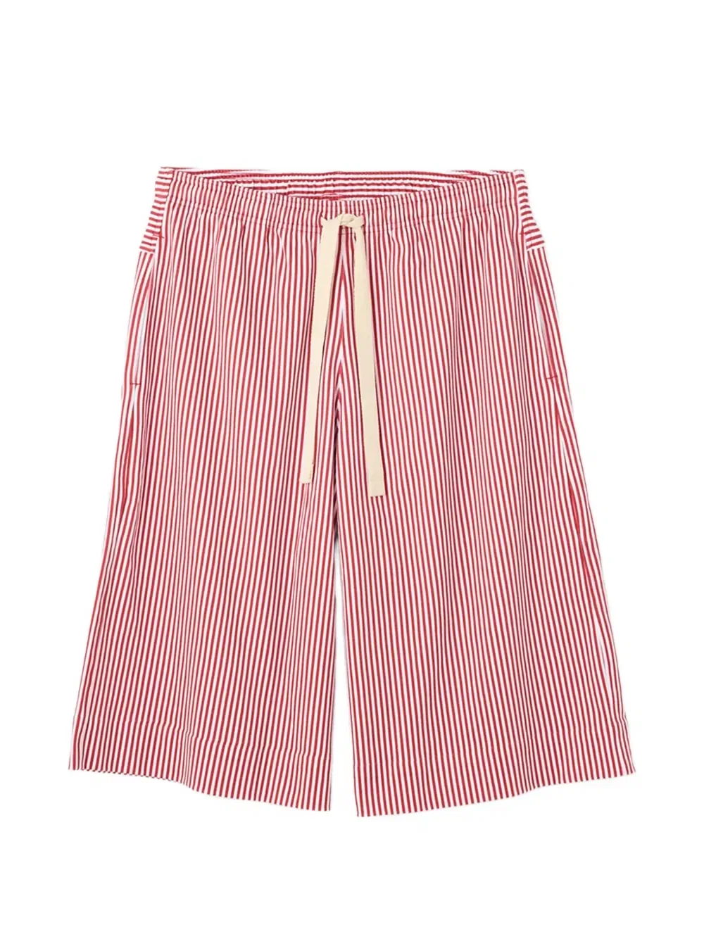 Полосатые шорты с кулиской Jacquemus, красный