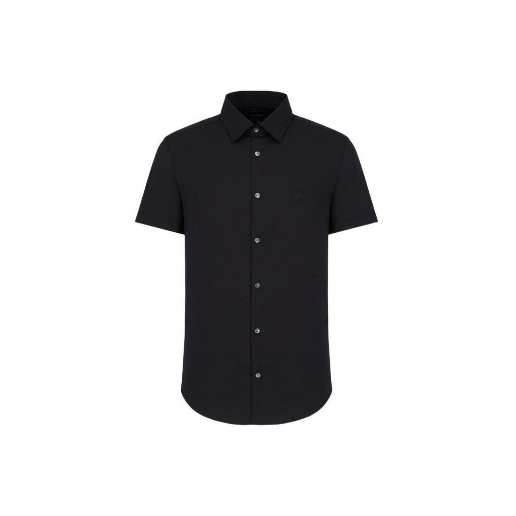 

Рубашка Short sleeved Stretch Nylon blend Shirt EMPORIO ARMANI, темно-синий