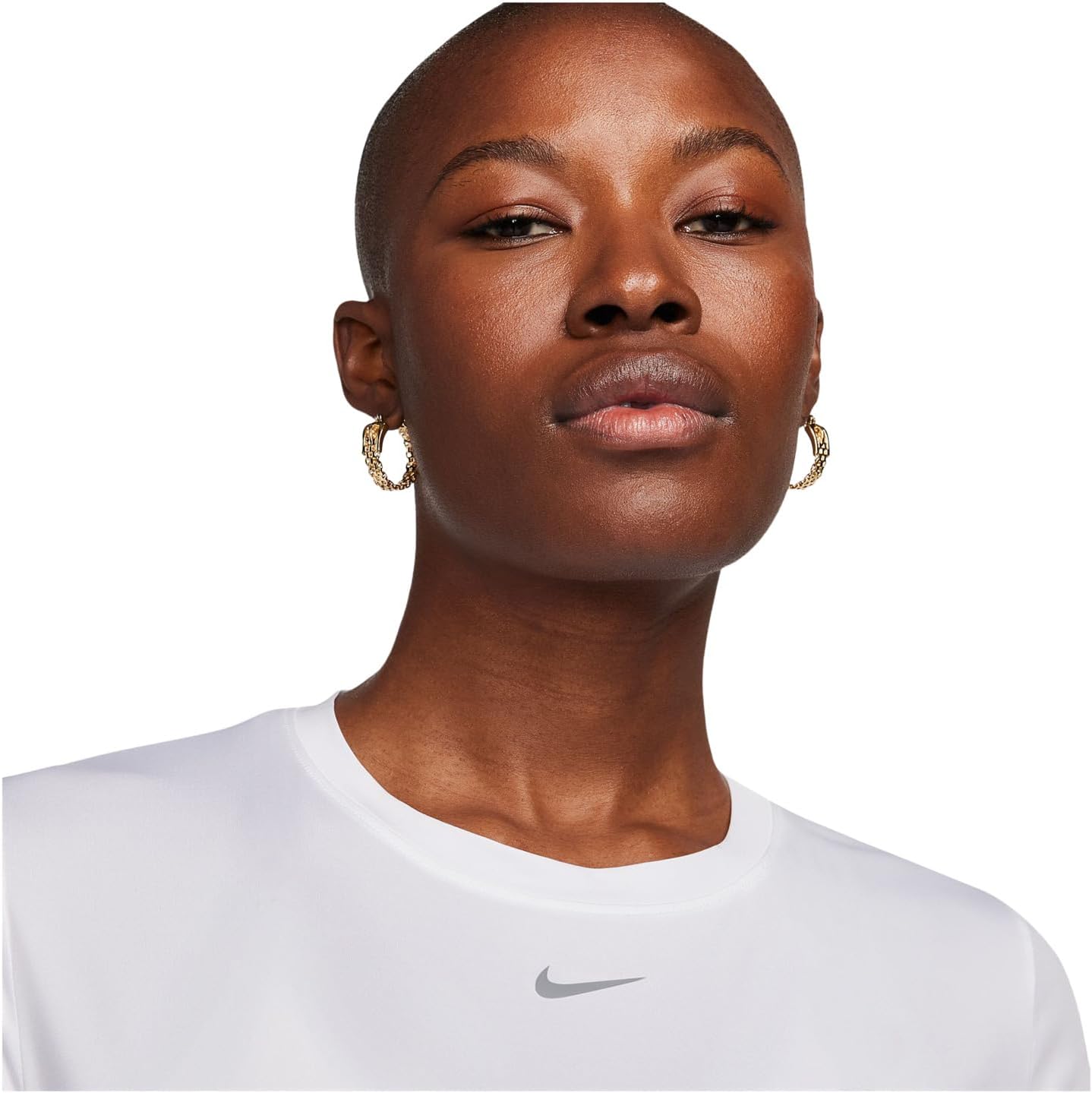 Топ Nike One Classic Dri-fit Short-sleeve Top, белый — фото 3