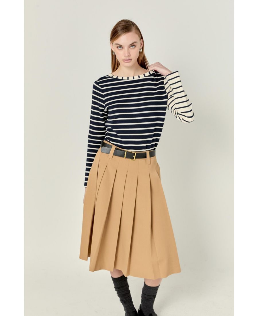 

Женская футболка в разноцветную полоску English Factory, Navy multi, Синий, Женская футболка в разноцветную полоску English Factory, Navy multi