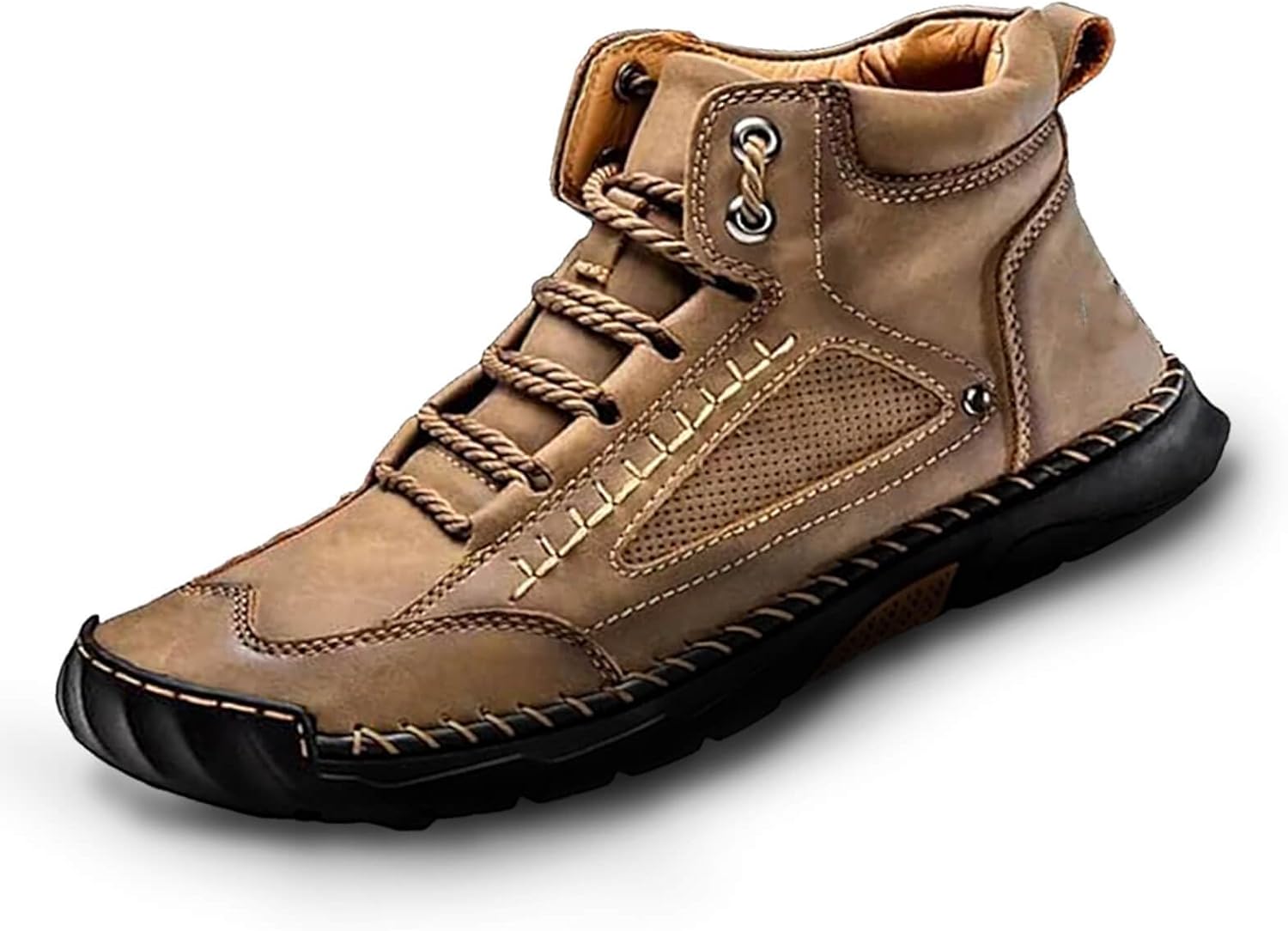 

Мужские широкие кожаные ботинки - водонепроницаемая обувь для работы на открытом воздухе с поддержкой свода стопы и просторным мысом (хаки, США, взрослые, мужские, 10, числовой, американская система размеров обуви, широкий) Dfqxv