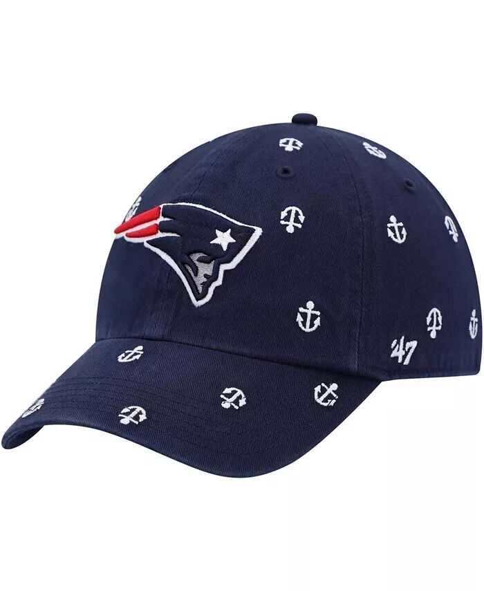 

Женская темно-синяя регулируемая шляпа New England Patriots Team Confetti Clean Up '47 Brand, синий