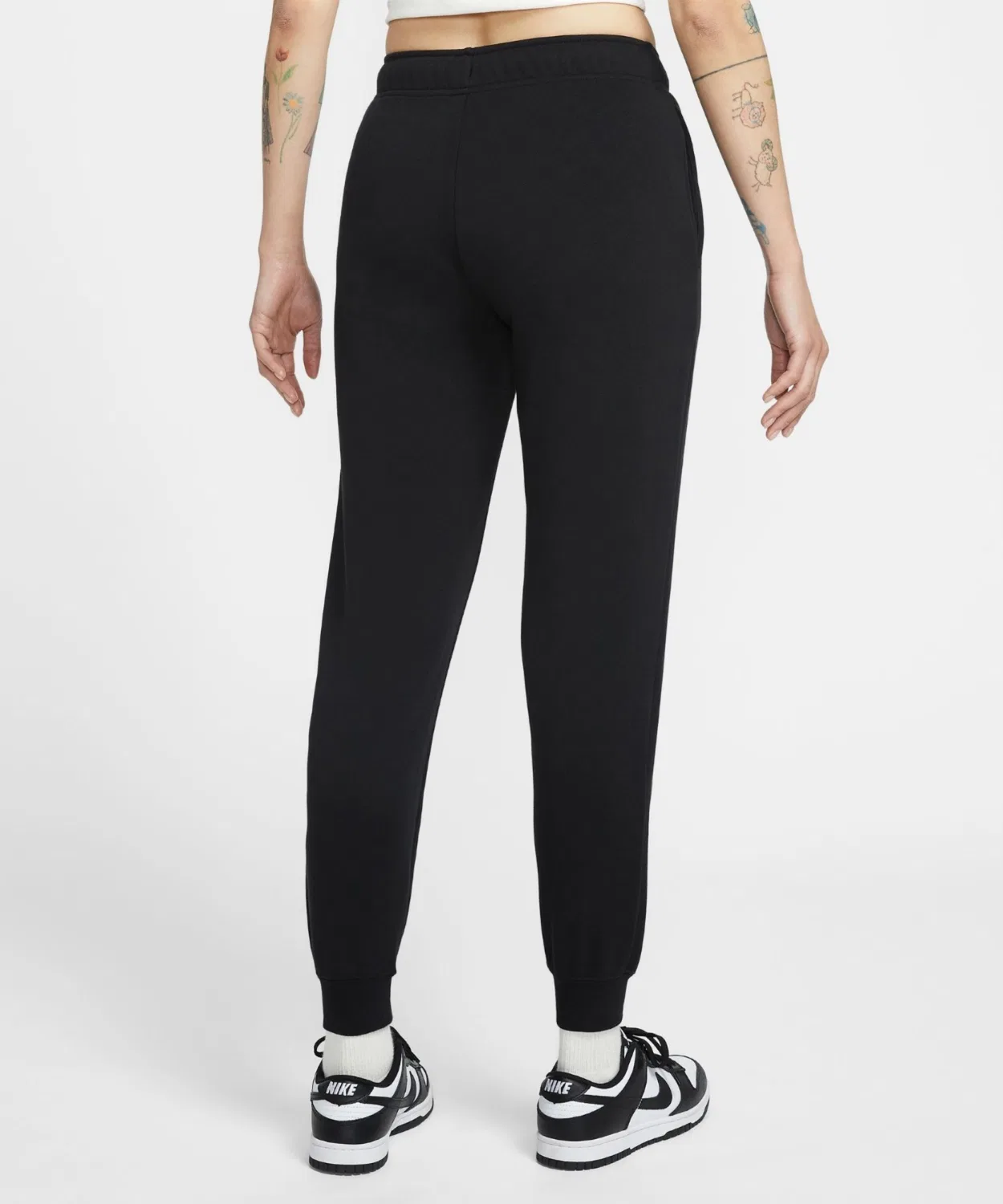 Спортивные штаны Nike Sportswear Club Fleece женские, мид-райз, флис, чёрный — фото 2