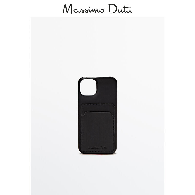 

Чехол для iPhone 14 Massimo Dutti кожаный, черный