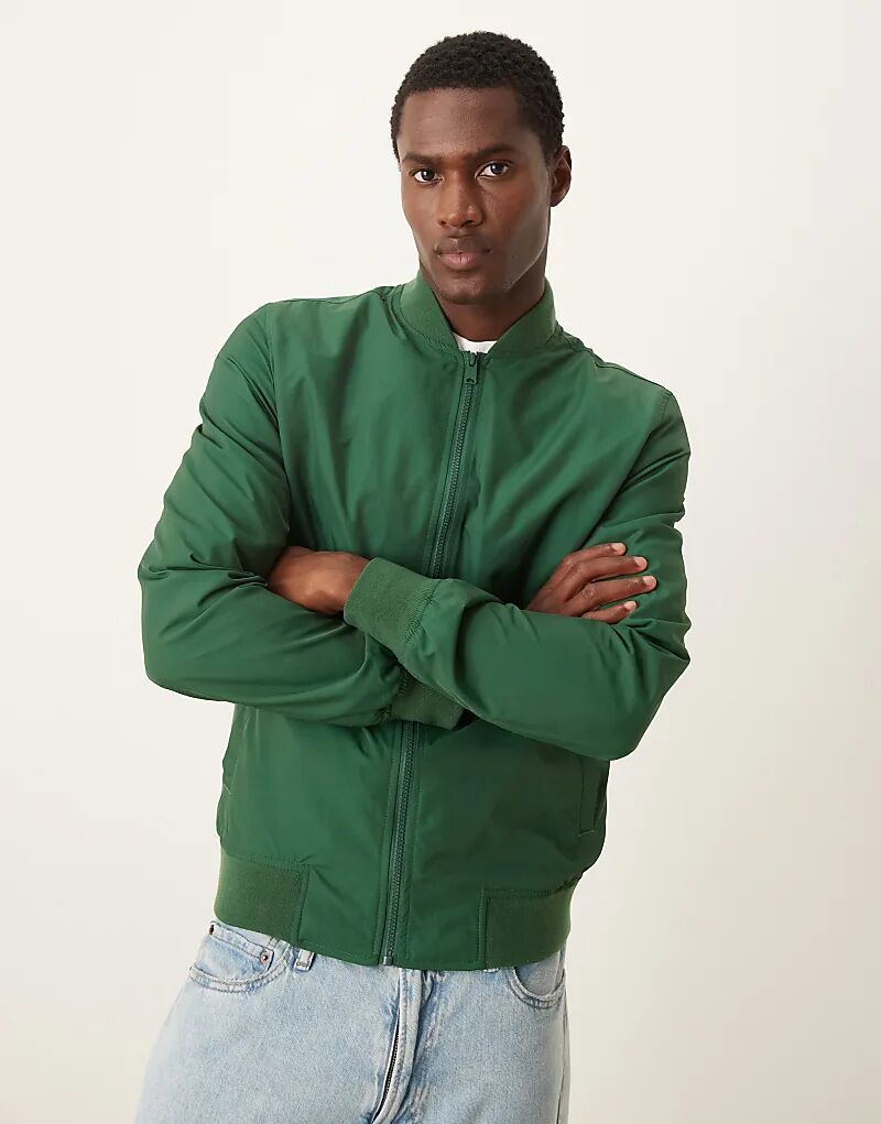 

Легкая куртка-бомбер зеленого цвета ASOS DESIGN