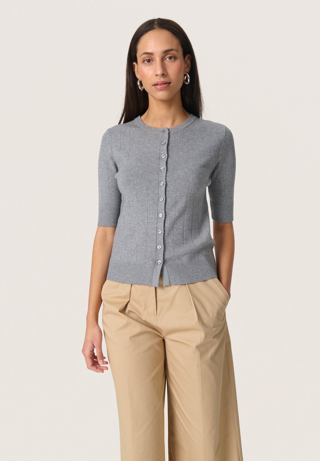 

Кардиган SPINA RELIEF SS Soaked in Luxury, цвет Ultimate Gray Melange