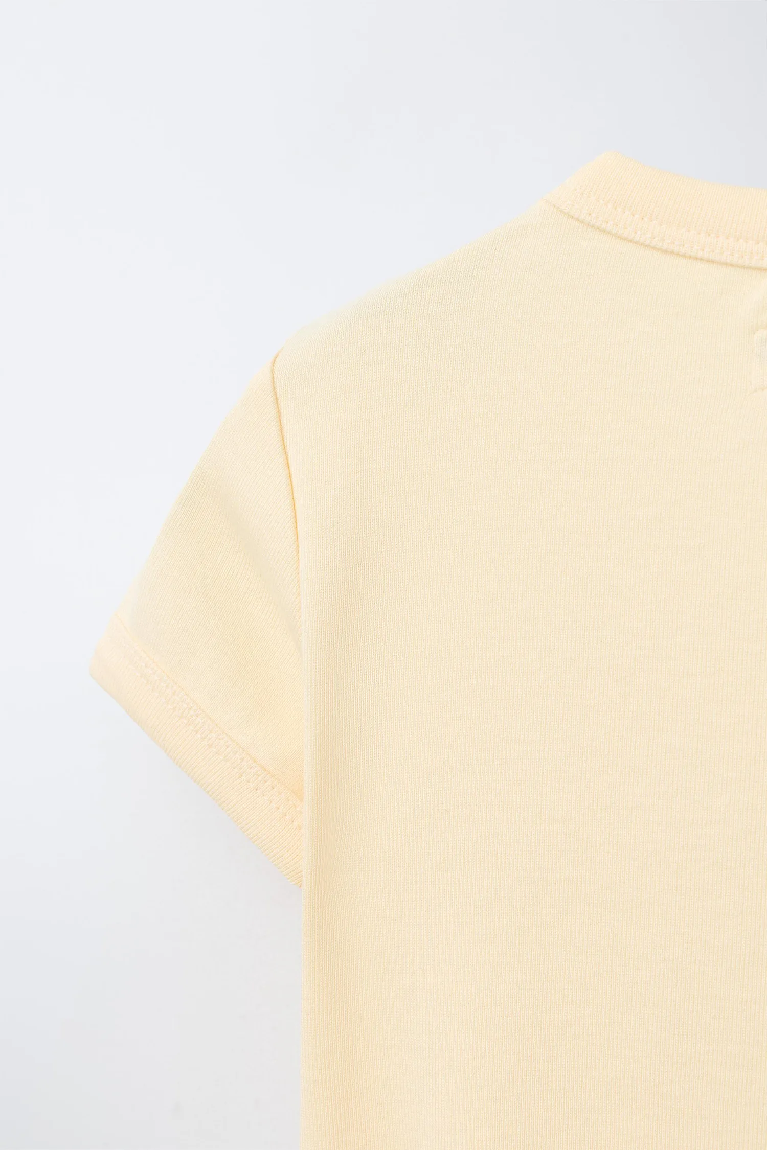 Футболка с бантиками из модала с вырезами Zara, желтый — фото 4