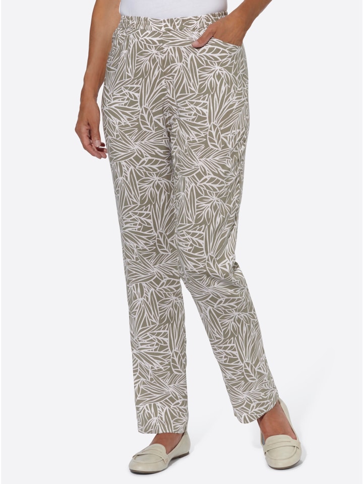 

Брюки-накидки с принтом цвета грязи и экрю WITT WEIDEN