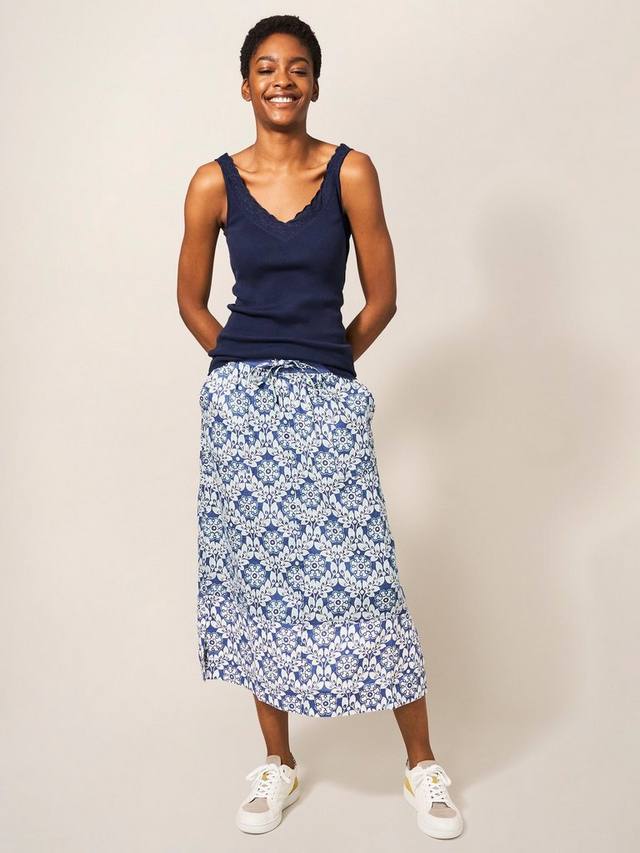 

Топ-майка рифленая Seabreeze White Stuff, Navy