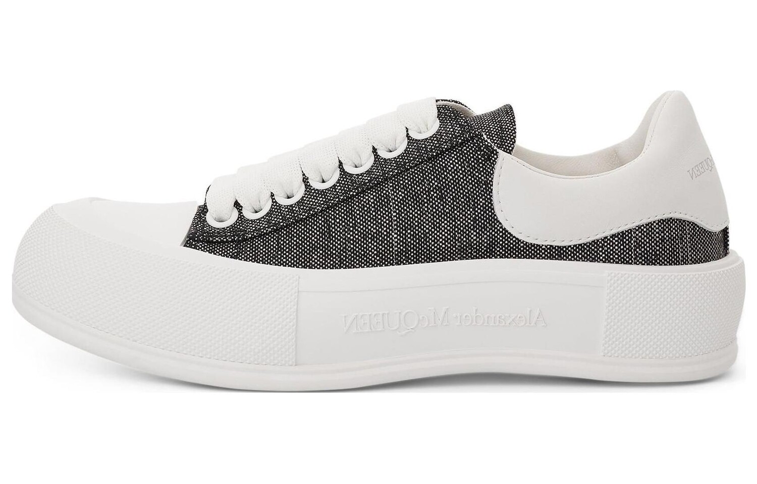 

Кроссовки Deck Lifestyle женские с низким верхом, черные/белые/серебристые Alexander Mcqueen, Черный, Кроссовки Deck Lifestyle женские с низким верхом, черные/белые/серебристые Alexander Mcqueen