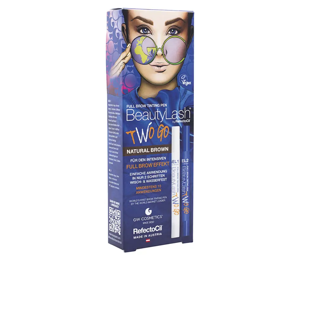 

Краска для бровей Beauty lash two go tinte para cejas Refectocil, цвет Natural brown, 2 шт.