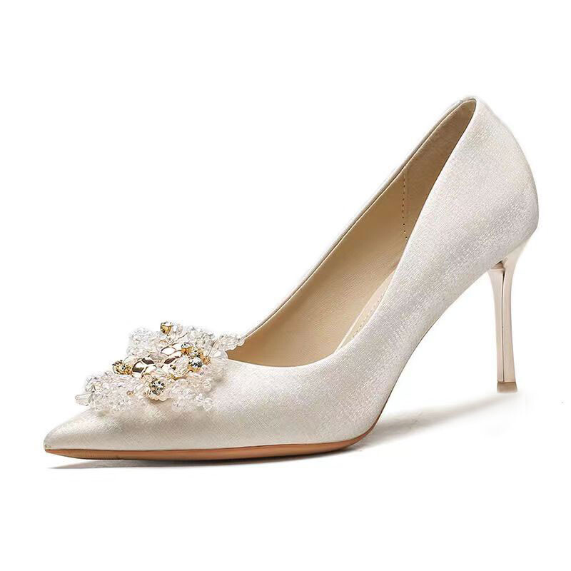 Туфли женские на высоком каблуке Lunnifeiya, цвет Light Champagne (8CM)