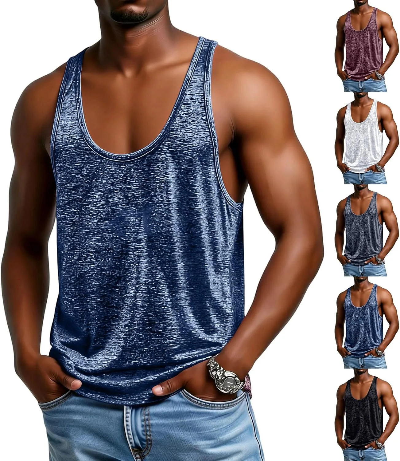 

Мужская майка Muscle Tank Top для бега и тренировок, легкая и свободная SdGgsgv