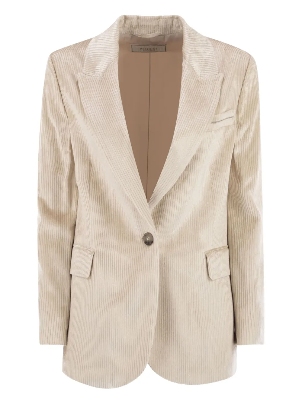 

Блейзер в полоску Peserico, бежевый