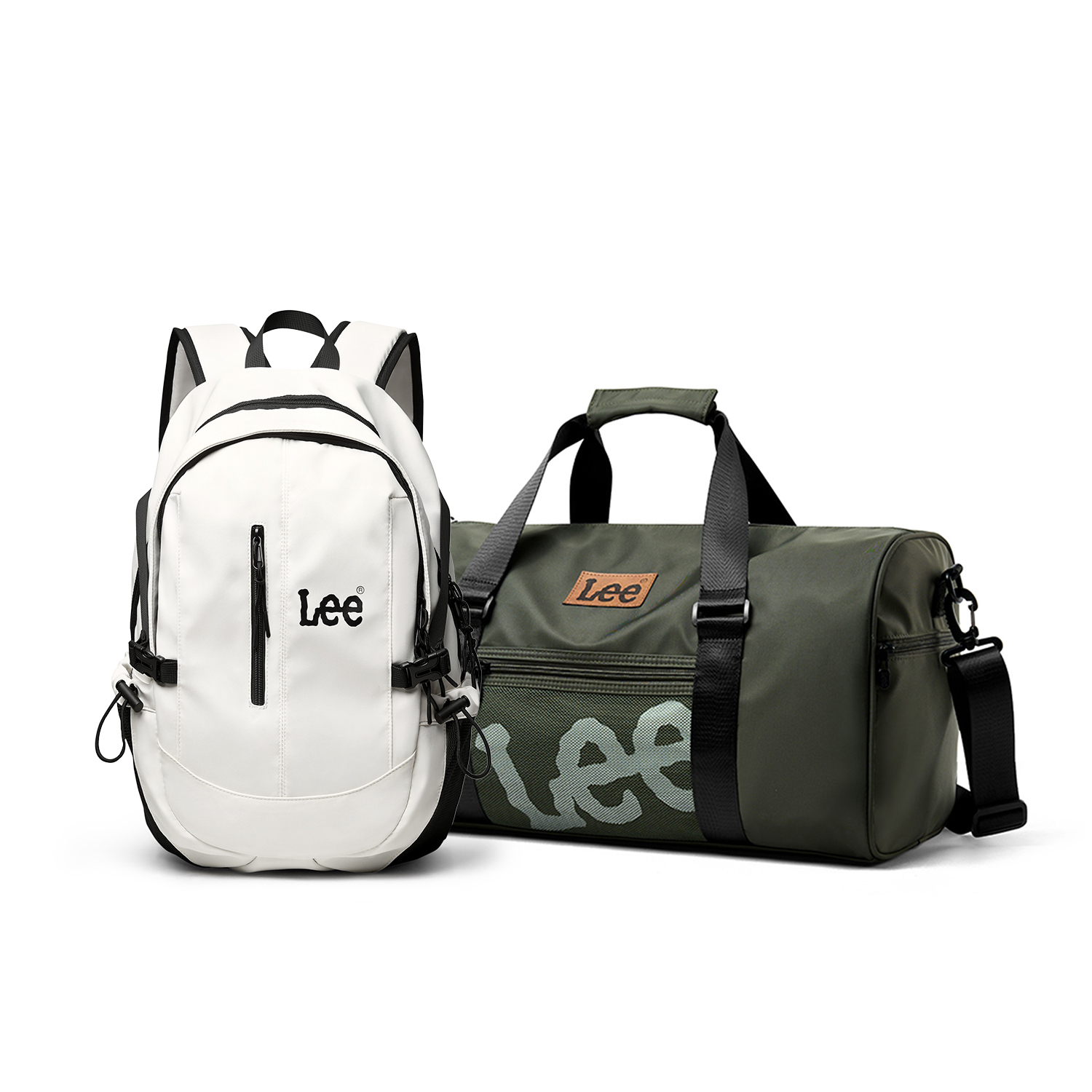 

Lee Оксфордский рюкзак унисекс бежево-черный, Backpack+Travel Bag 2