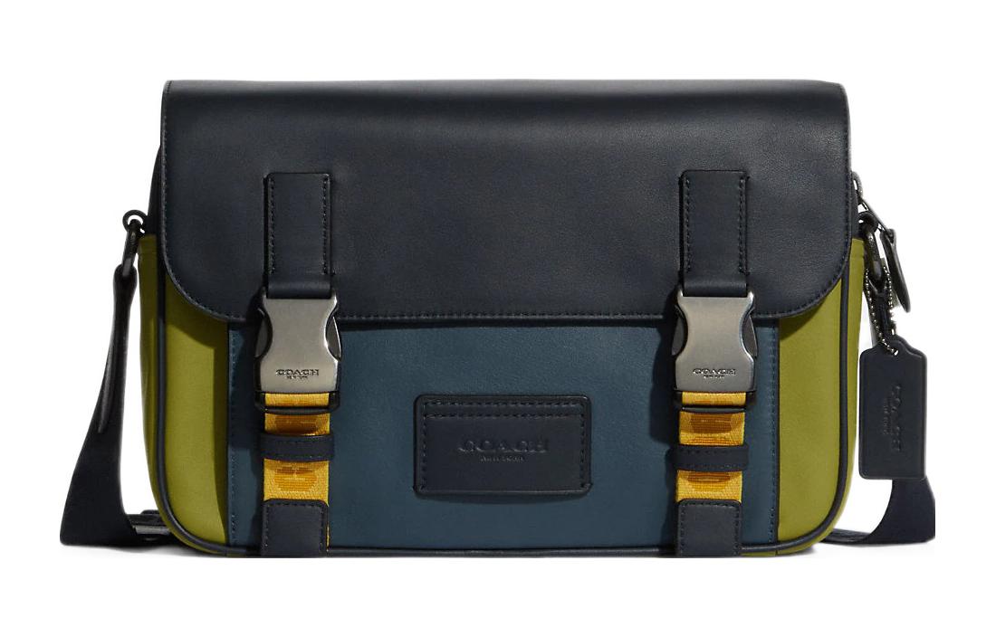 

Сумка через плечо из телячьей кожи Coach, унисекс черный/синий/зеленый