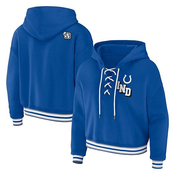 

Женский худи plus size royal indianapolis colts на шнуровке Wear By Erin Andrews