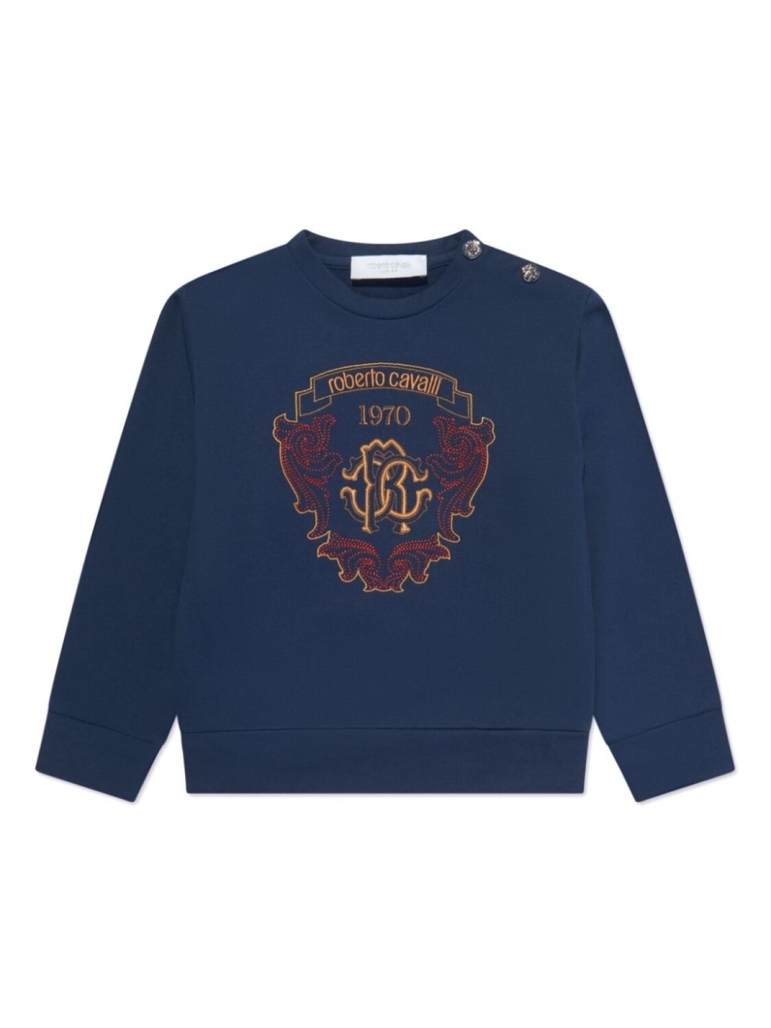 

Толстовка с вышитым логотипом Roberto Cavalli Junior, синий