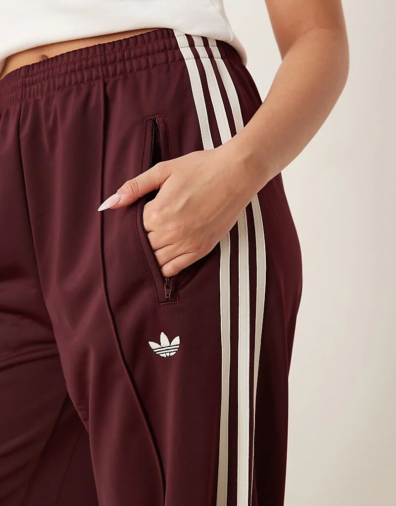 Спортивные брюки adidas Originals Firebird Loose бордового цвета — фото 3