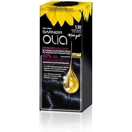 

Краска для волос Olia 1.10 Черный сапфир 1 шт., Garnier