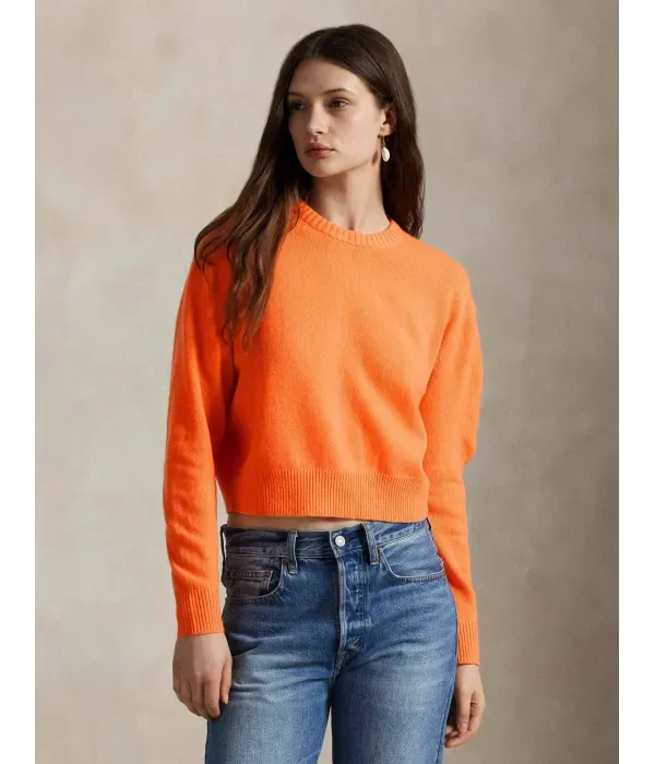 Шерстяной свитер relaxed fit Polo Ralph Lauren, оранжевый