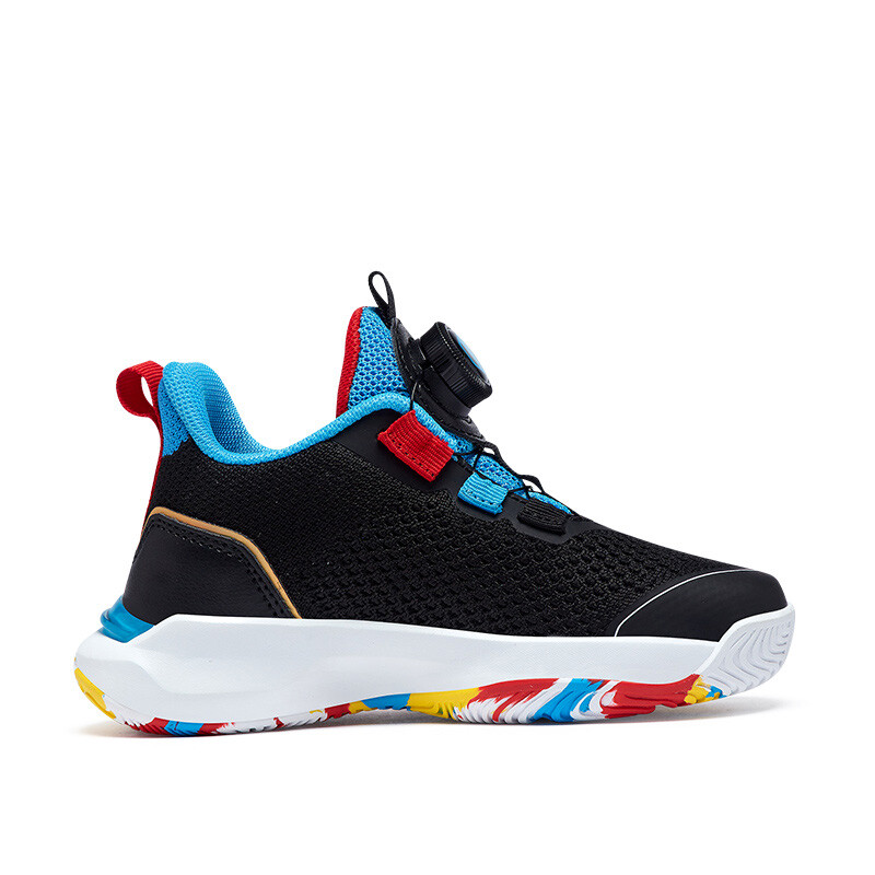 Детские баскетбольные кроссовки Kids Low-top Big Wasp, черный/зеленый — фото 2