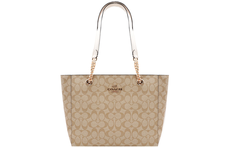 

COACH Марли холщовая сумка с кожаными вставками