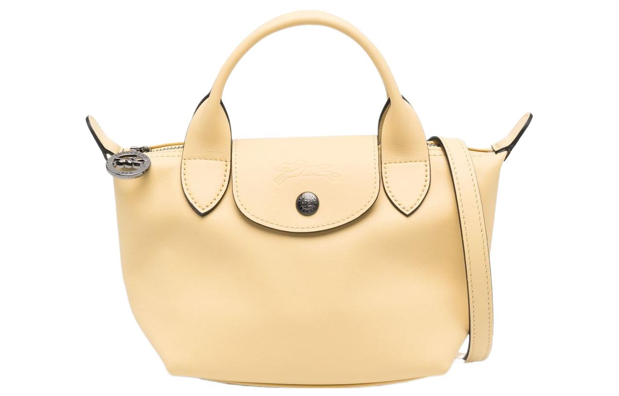 

LONGCHAMP Сумка-мешок Le Pliage Xtra из коровьей кожи, сумка через плечо, женская мини-сумка, желтая