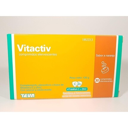 

Шипучие таблетки со вкусом апельсина, 30 шт., Vitactiv