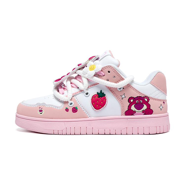 

Детские кроссовки для скейтбординга Strawberry Bear Series с амортизацией, дышащие и противоскользящие Disney, розовый