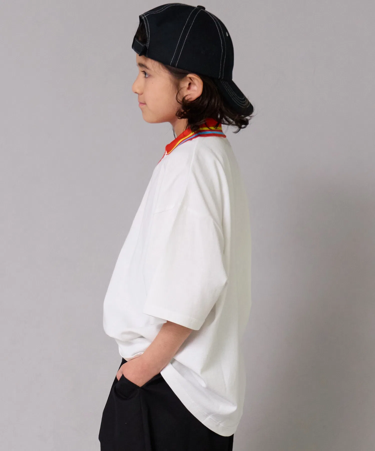 Детская футболка-поло с контрастным воротником PAIRMANON STREET белая — фото 2