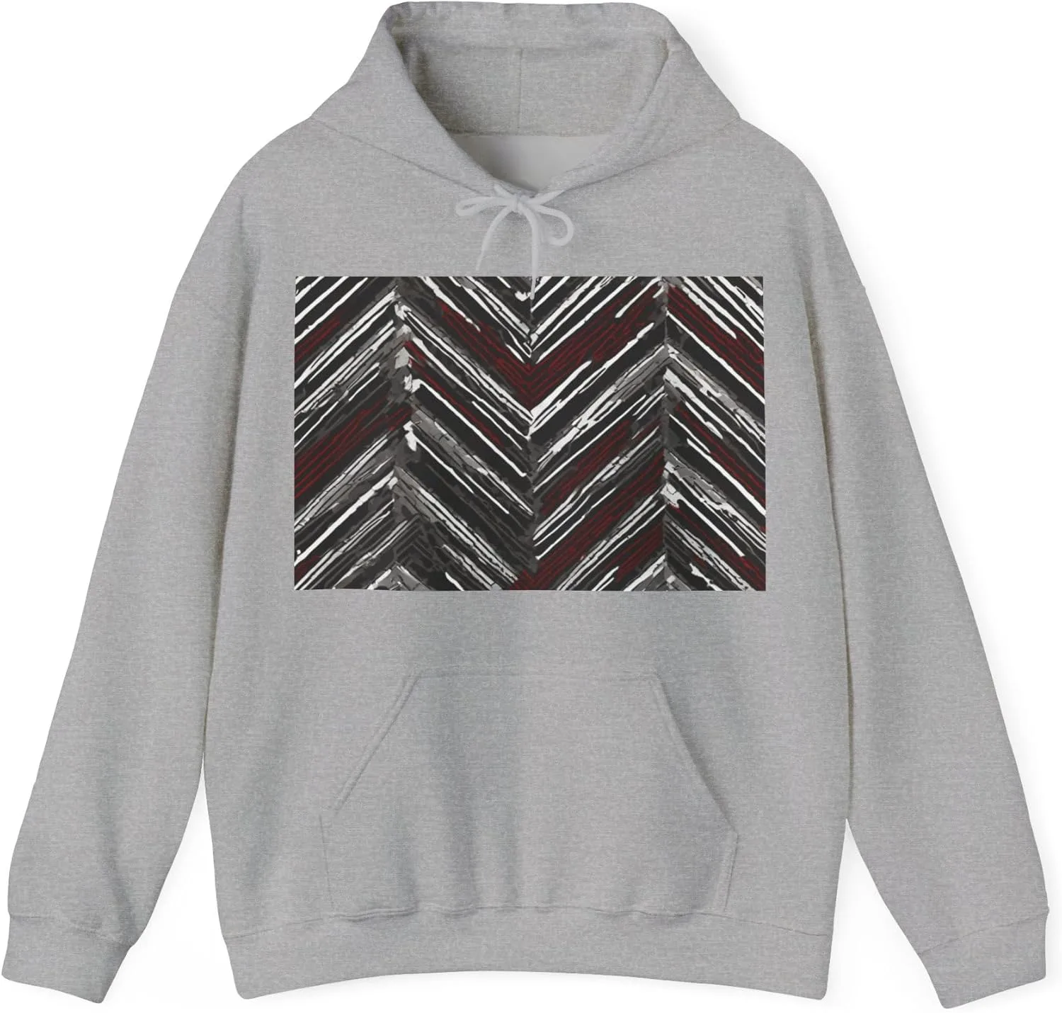 Unisex худи Heavy Blend от Gildan, принт Quiet Power Pattern Chevron Blueprint 0495