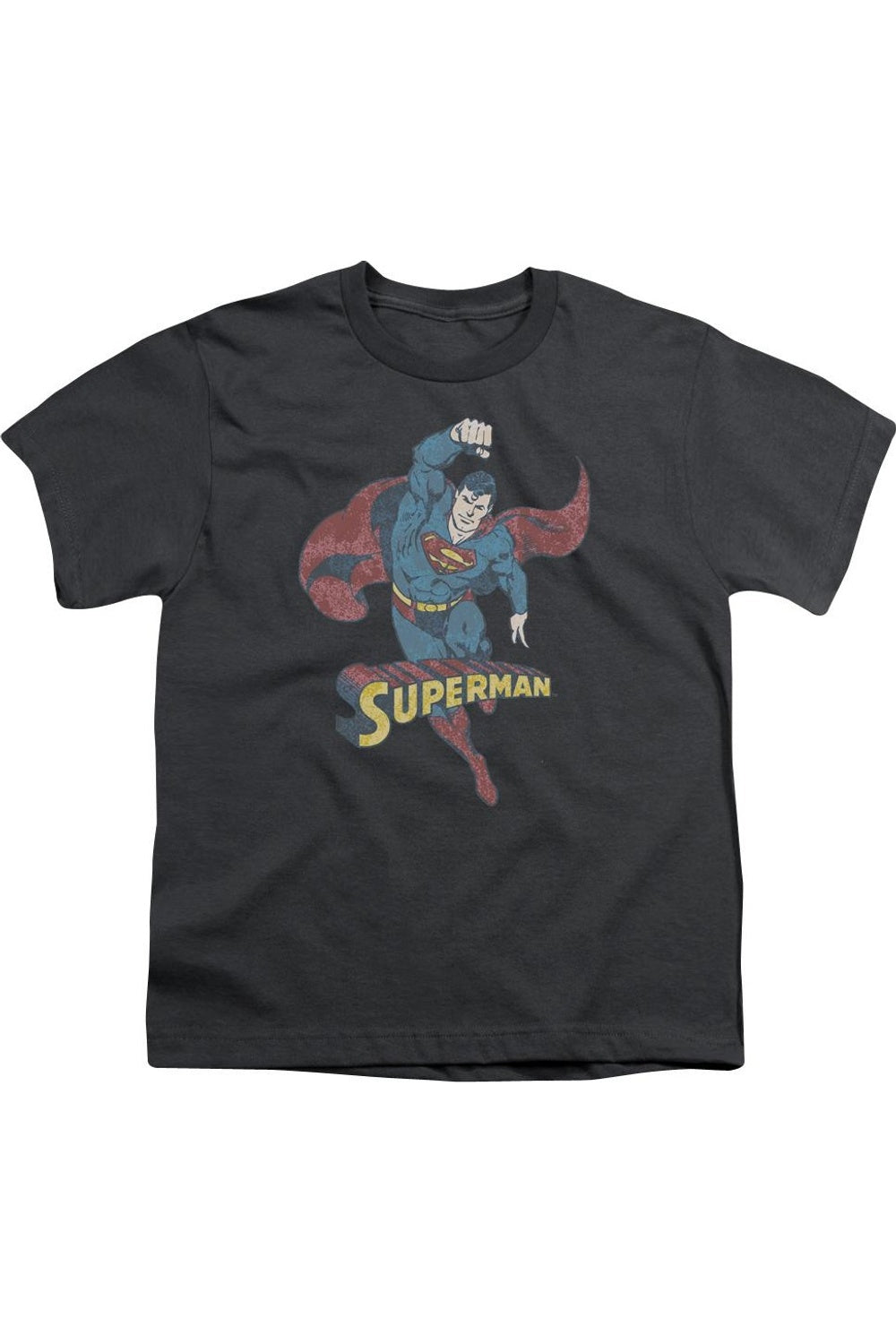 

Футболка с принтом Супермена в приглушенных тонах DC Comics для детей Gildan, Charcoal