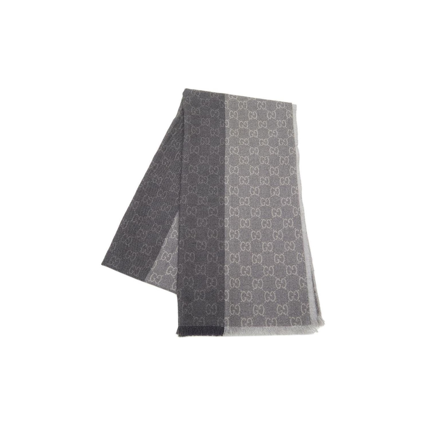 

GUCCI Шерстяной вязаный шарф женский серый, Gray