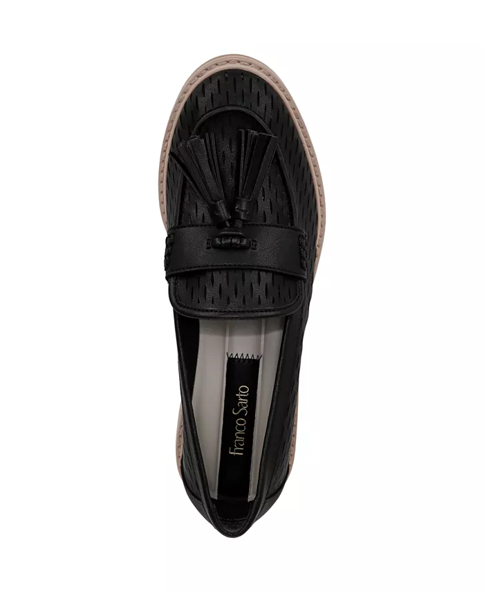 Женские лоферы Carolyn Low Profile с кисточками Franco Sarto, черный — фото 4