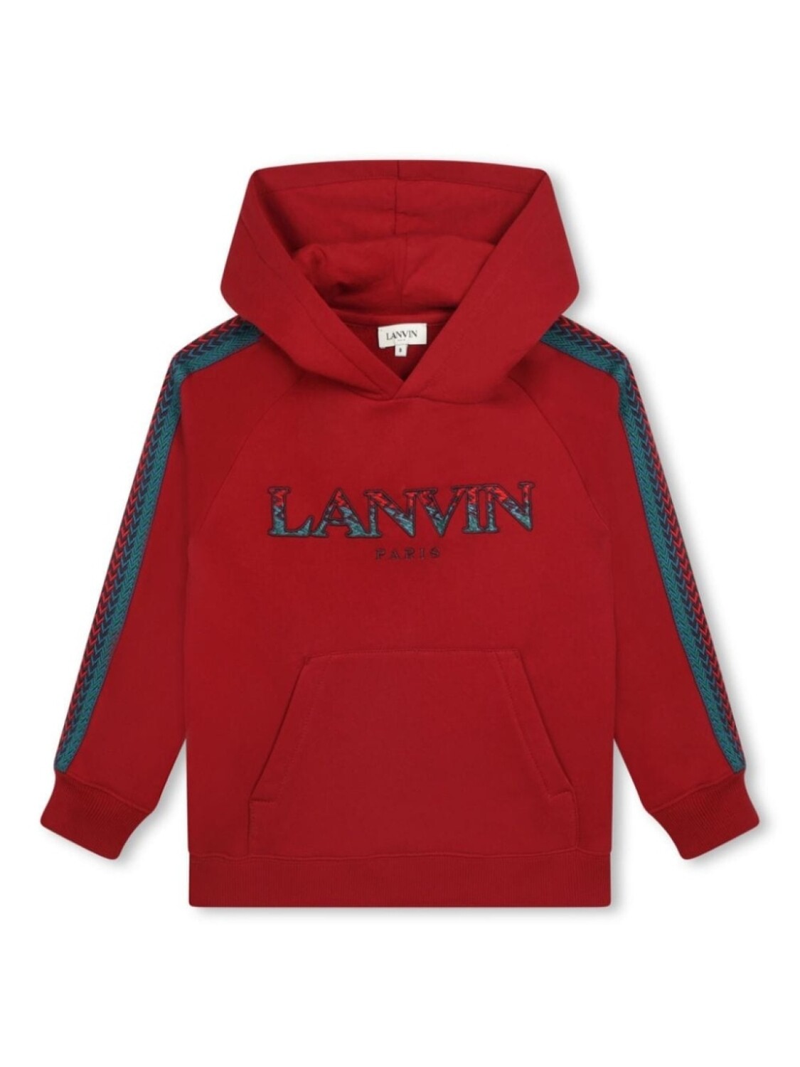 

Lanvin Enfant худи с рукавами реглан и вышитым логотипом, красный