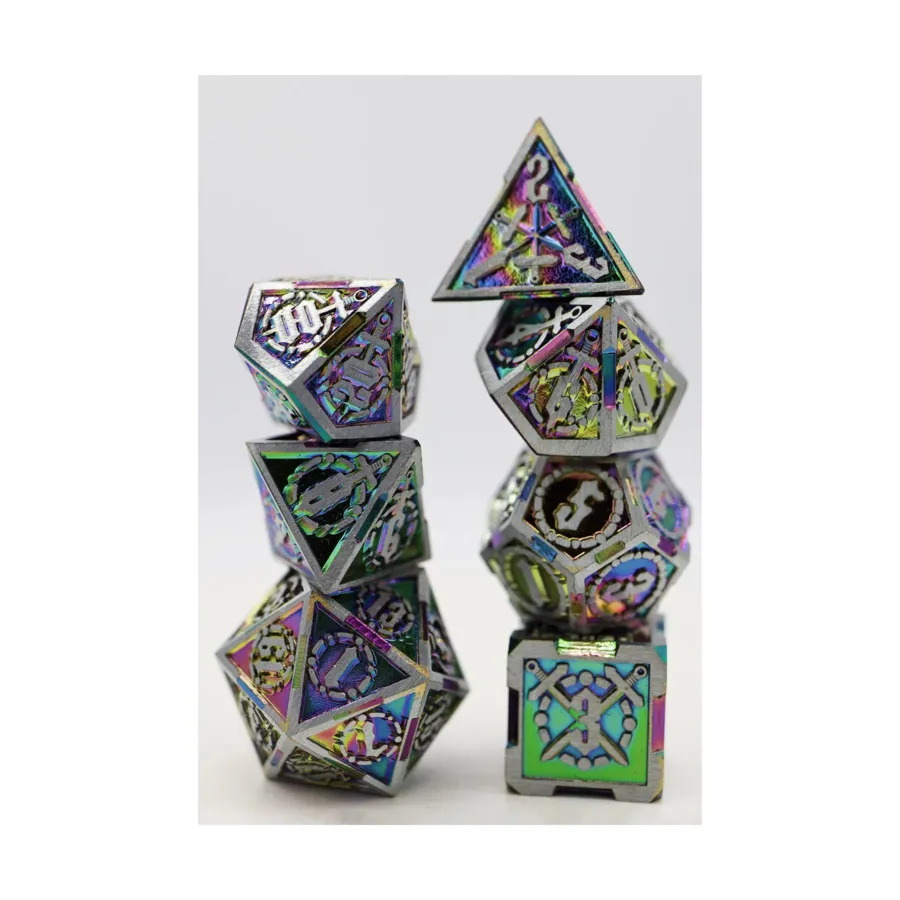 

Набор мечей Poly - голографический (7), Dice Sets - Metal (Foam Brain Games)