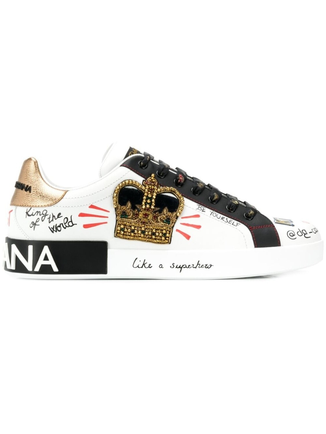 

Dolce & Gabbana кеды Portofino с надписью, белый
