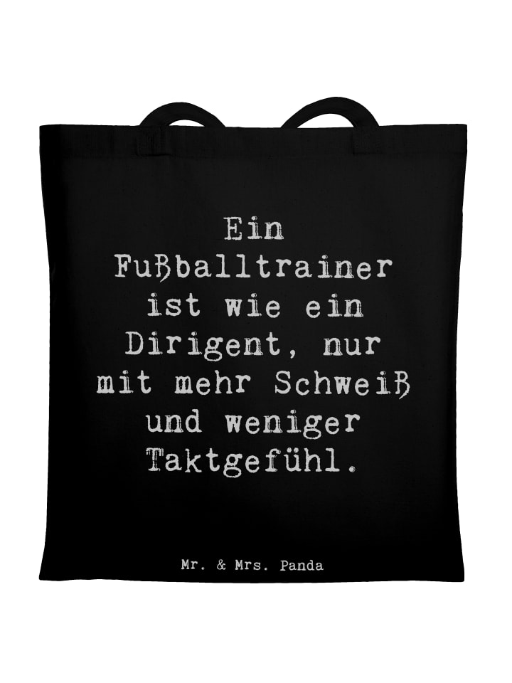

Mr. & Mrs. Panda Сумка-шоппер с надписью "Футбольный тренер-дирижер" черного цвета