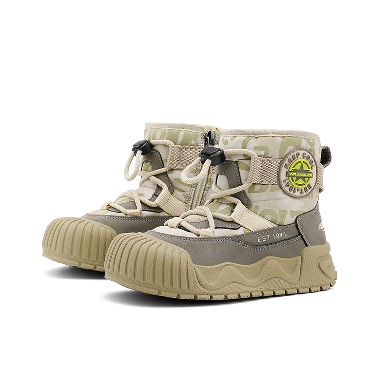 Детские ботинки Khaki Light Pea Green Kids' Jeep, хаки/светло-зелёный — фото 3