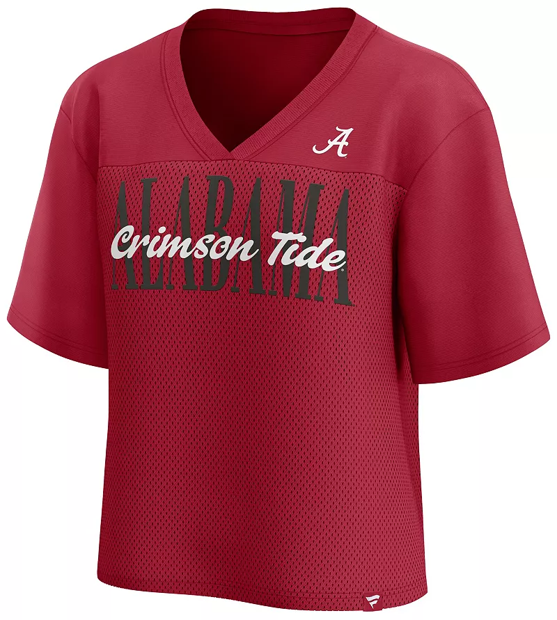 

Женская бейсбольная майка на пуговицах NCAA Alabama Crimson Tide Crimson Fashion на пуговицах Fanatics