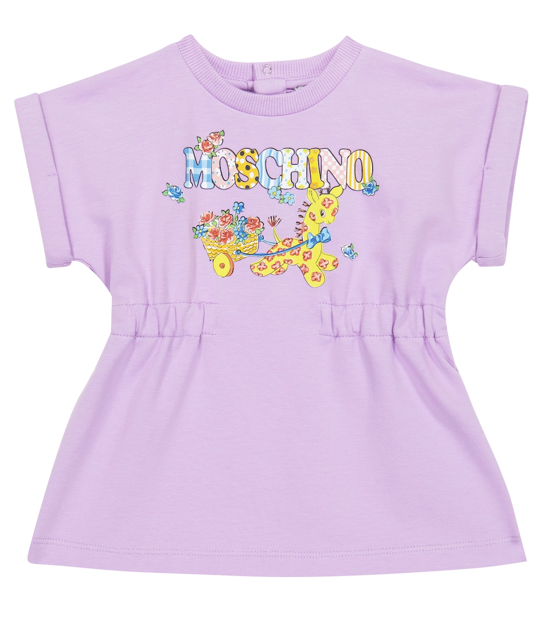 

Детское платье из хлопковой смеси Moschino Kids, фиолетовый