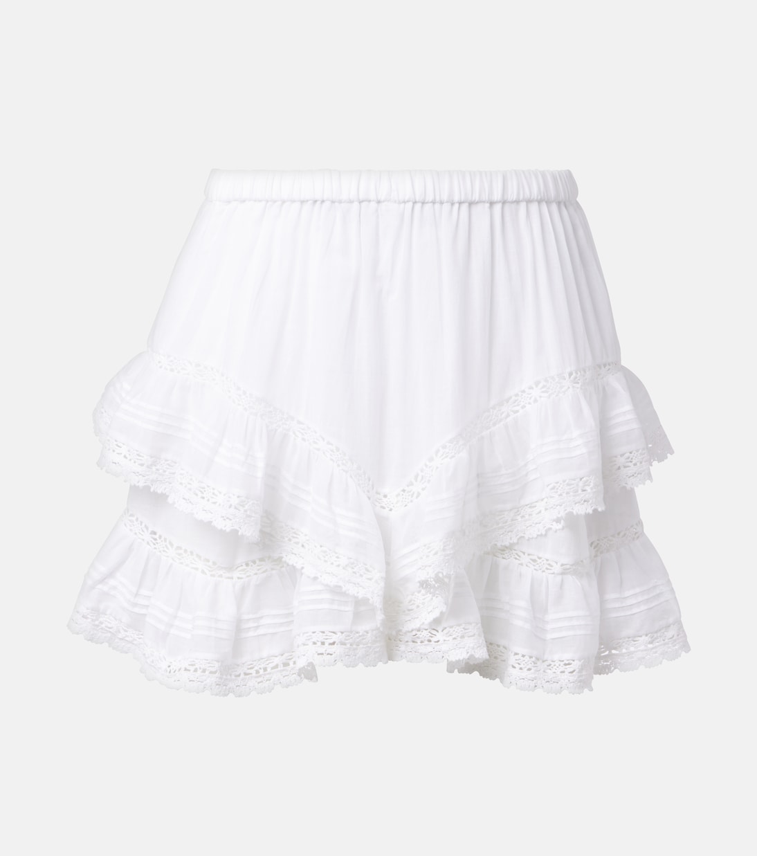 

Женские шорты из хлопка с рюшами Marant Etoile, белый