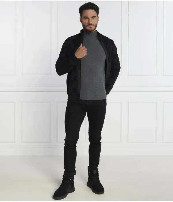Шерстяная водолазка slim fit Calvin Klein, графитовый — фото 2